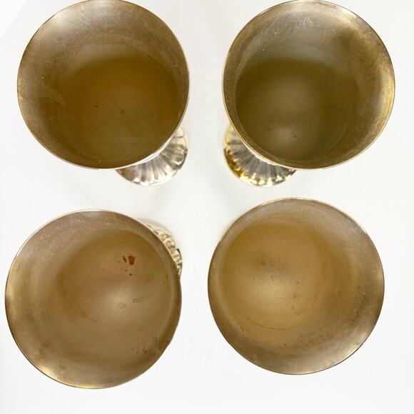 Set of four (4) International Silver Co Wine Goblets - Picture 3 of 4